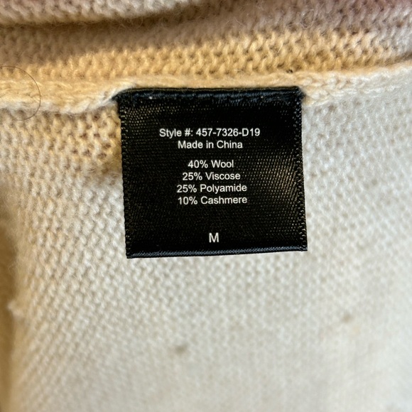 Jenni Kayne Cream Crew Neck Cashmere blend Sweater Size M - Picture 8 of 9